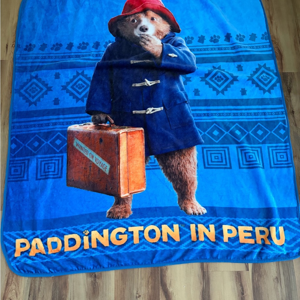 Paddington Bear Blue Throw Blanket
